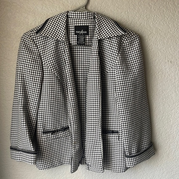 Positive attitude black-and-white blazer jacket - Picture 1 of 5